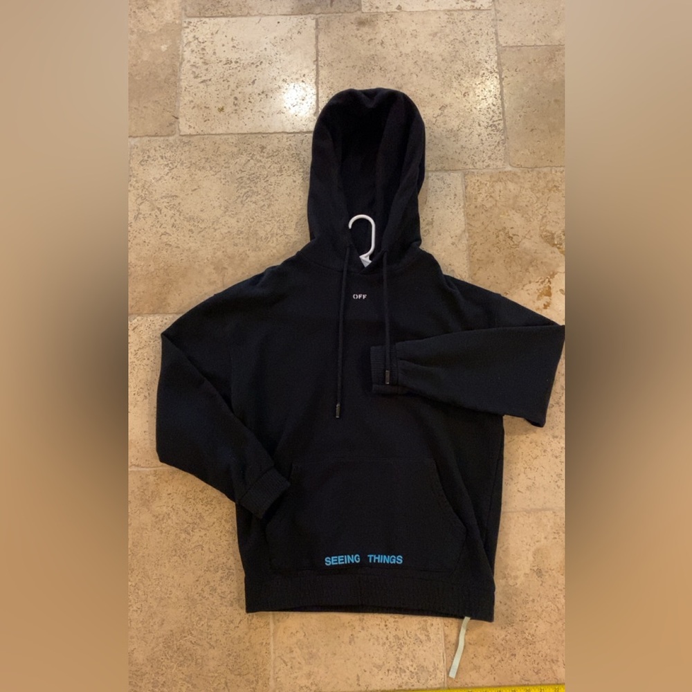 Off-White Black Hoodie with White Label